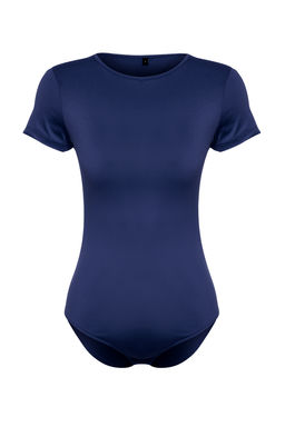 Lacivert Fitted/Vucuda oturan K?sa Kol Esnek C?tc?tl? Orme Body TWOSS24BD00034