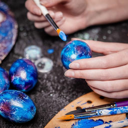 Набор для украшения яиц с жидкими красителями Космическое сияние на пасху, 11?16 см