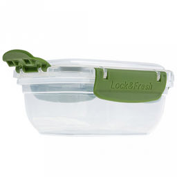 Контейнер для продуктов пластмассовый Мастер 0,4л, прямоугольный, с клипсами, воздухонепроницаемый (герметичный), съемный силиконовый уплотнитель, подходит для СВЧ, цвета микс (Россия) - Домашняя мода фото 6