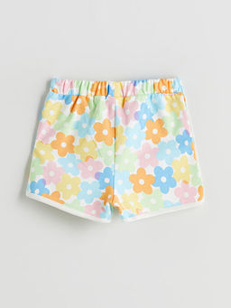 Beli Lastikli ?i?ekli K?z ?ocuk ?ort 2li