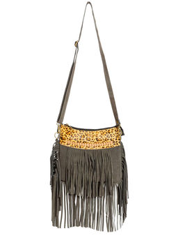 Сумка замшевая с бахромой через плечо №1134/2 - Ганг фото 2