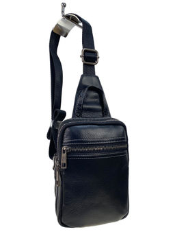 Сумка мужская из натуральной кожи, цвет черный