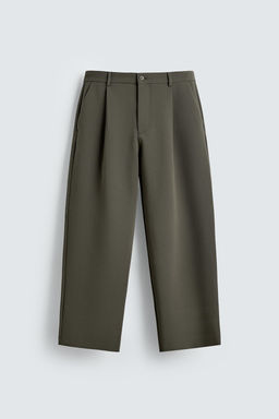 RELAXED FIT PLEATED TROUSERS - Zara фото 8