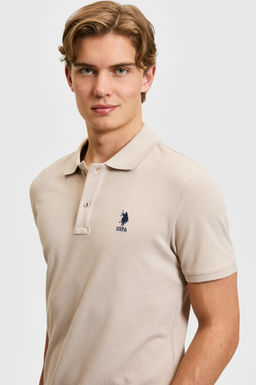Erkek Slim Fit Polo Yaka Ta_ Basic Ti__rt