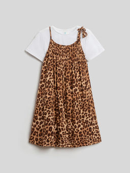 ACOOLA / Платье детское для девочек Bata леопардовый принт фото 3
