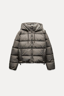 WATER AND WIND PROTECTION SHORT PUFFER ANORAK - Zara фото 15