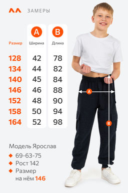 Брюки из футера двухнитки для мальчика Happyfox