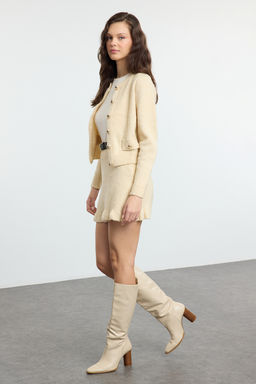 Siyah Buklet Kemerli Etekli Triko Alt-Ust Tak?m TWOAW25AU00019 - Trendyolmilla фото 7