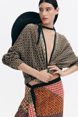 Draped-panel wrap skirt - H&m фото 5