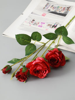 Цветы искусственные "Роза Августина галант" d-6 см 55 см, красный