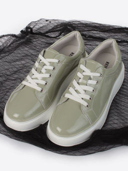 05-PDD215-3 GRAY GREEN Кроссовки женские (натуральная кожа) - Фабричный китай фото 17