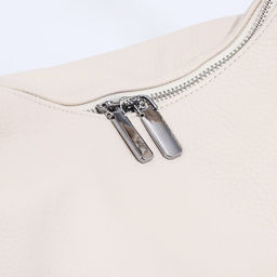 Сумка-мешок на молнии, наружный карман, длинный ремень, цвет светло-бежевый - Simaland фото 4