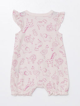 Bisiklet Yaka K?sa Kollu Bask?l? K?z Bebek Tulum - Waikiki фото 2