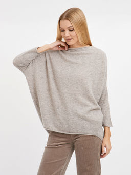 джемпер женский из кашемира с вырезом лодочка