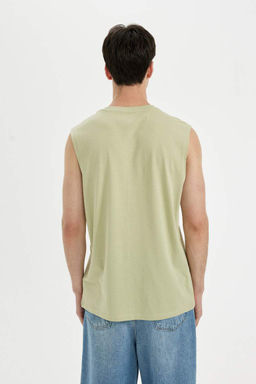 Майка стандартного кроя с круглым вырезом и принтом - Defacto фото 5