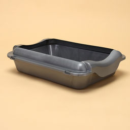 Туалет средний с бортом 36 х 26 х 9 см, лоток+борт серебро