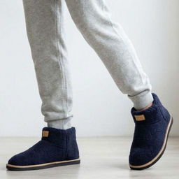 Тапочки-угги арт. М1/02-07 Ультрамарин