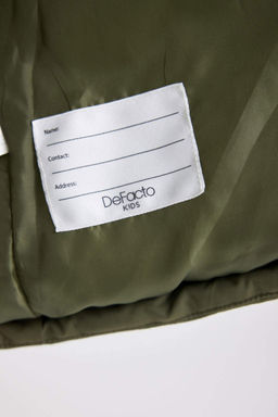 Водоотталкивающая куртка со съемным капюшоном и подкладкой из искусственного меха для девочек, пальто - Defacto фото 7