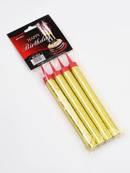 Свечи фонтаны в торт «Золотые искры», 4 шт., 17.5 см, горение 60 сек.