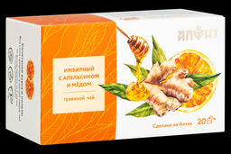 Травяной чай "Имбирный чай с апельсином и мёдом", 40 г (20 ф/п по 2 г) Алфит 7667