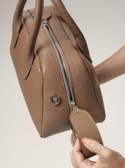 Кожаная сумка Kandys DBR 31206 коричневый лист  фото 11