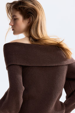 Jersey off-the-shoulder - H&m фото 5