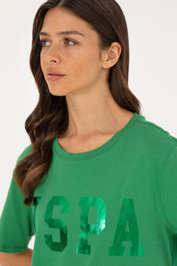 Женская зеленая базовая футболка - U.s. polo assn фото 2