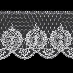 Кружево Gamma сетка 155 мм GKM-15503 в пакете 8.8 м 0.2 Турция СК/Распродажа TL001WH белый