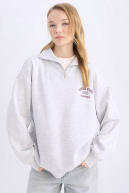 Coool Oversize Genis Kal?p Basic Duz Sweatshirt