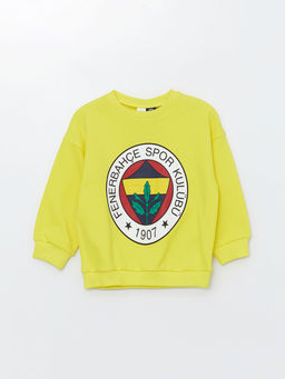 Bisiklet Yaka Uzun Kollu Fenerbah?e Bask?l? Erkek Bebek Sweatshirt - Waikiki фото 4