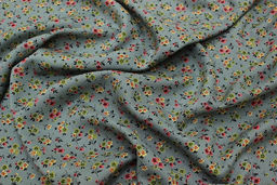 Штапель Премиум Воздушные букетики цв.т.голубая ель, ш.1.45м, вискоза-100%, 120гр/м.кв - Купава фото 13