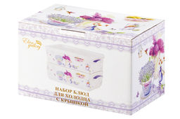 Набор 2 блюд д/холодца 800 мл 20*12,5*11,5 см Лаванда NEW BONE CHINA - Elan gallery фото 4