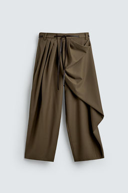LIMITED EDITION DRAPED CROSSED TROUSERS - Zara фото 7