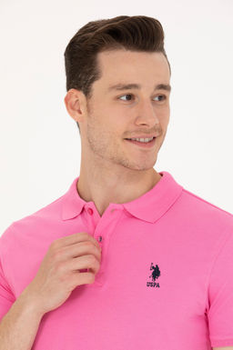 Мужская розовая базовая футболка - U.s. polo assn фото 16