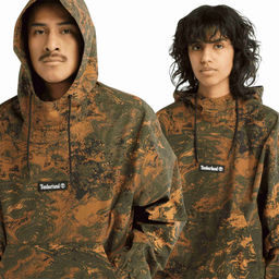 Мужская куртка Timberland Hoodie AOP зеленая  фото 5