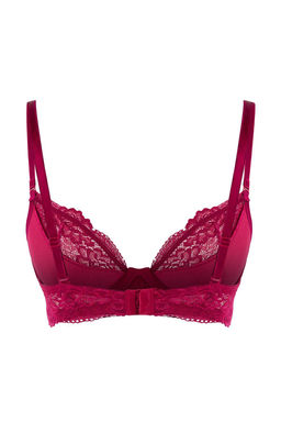 Visne Dantelli Ip Ask?l? Demi Dolgusuz Kapl? Balconette Orme Sutyen THMSS24SU00030