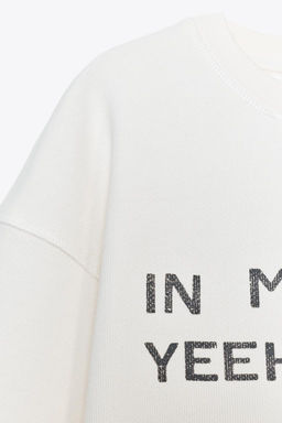 SLOGAN CROP SWEATSHIRT - Zara фото 8