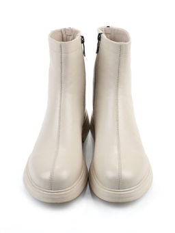 01-XKL21-225DR BEIGE Ботинки демисезонные женские (натуральная кожа, байка)