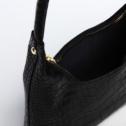 Сумка-багет на молнии, цвет чёрный - Simaland фото 5