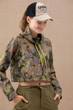 Женский свитшот цвета хаки - U.s. polo assn фото 8