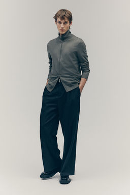 Cardigan con cremallera Slim Fit