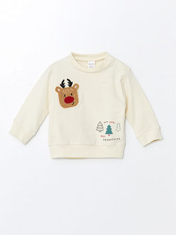 Bisiklet Yaka Uzun Kollu Bask?l? Erkek Bebek Sweatshirt ve E?ofman Alt 2li Tak?m - Waikiki фото 2