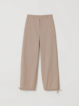 Брюки на завязках снизу, D374/terra