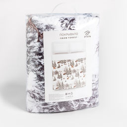 Покрывало «Этель» 1.5 сп Snow forest, 145×210 см, микрофибра