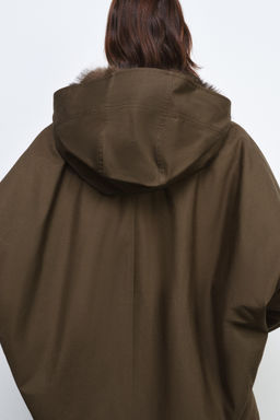 ZW COLLECTION FAUX SHEEPSKIN COLLAR PARKA - Zara фото 14