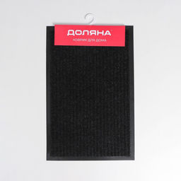 Коврик придверный Доляна «Стандарт», влаговпитывающий, с окантовкой, 40×60 см, чёрный