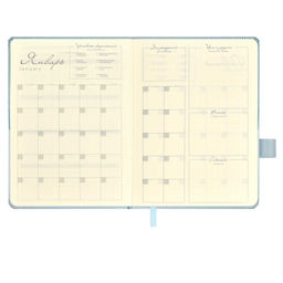 Ежедневник недатированный ESCALADA, А6+, 120 л., арт. 64023/ 20 ГОУТСКИН ГОЛУБОЙ  фото 7