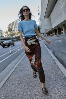 FLORAL PRINT SCARF - Zara фото 7