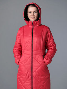 25311 Пальто дем. красный - Dizzyway фото 11