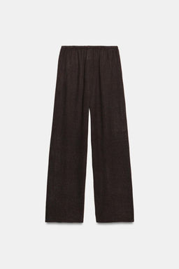 PANTAL?N R?STICO WIDE LEG / Marr?n oscuro - Zara фото 6